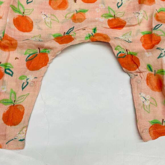 NWT Angel Dear 18/24M Peaches Tie Back Romper - Picture 2 of 6